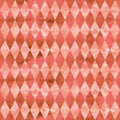 Alice in Wonderland style watercolor diamond rhombus seamless pattern