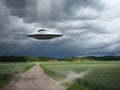 Alien aircraft UFO landing Royalty Free Stock Photo