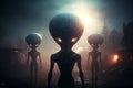 Alien, alien from other planets, from outer space, stranger. unidentified flying object, UFO, space scary star horror Royalty Free Stock Photo