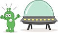 Alien Angry With Spaceship Royalty Free Stock Photo