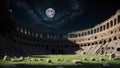 Alien Arena Ruins under Two Moons Royalty Free Stock Photo