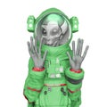 Alien astronaut in badass meme pose