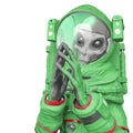 Alien astronaut is talking about aliens meme pose