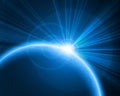 Alien blue planet Royalty Free Stock Photo