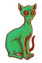 Alien cat color logo