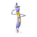 Alien character - positive artistic dancing monster