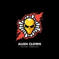 Alien Clown Concept illustration vector template Royalty Free Stock Photo