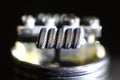 Alien coil build on vaping rebuildable dripping atomizer