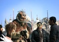 Alien in costume at the Venice Carnival, Italy