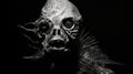 Hyper-realistic Black And White Alien Creature Photography In 8k Resolution