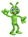 Alien Cute Little Green Man Martian Cartoon Mascot