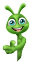 Alien Cute Little Green Man Martian Cartoon Mascot