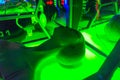 Alien decorations in laser tag room Royalty Free Stock Photo