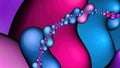 Alien dna chain cells abstract fractal background Royalty Free Stock Photo