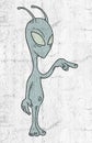 Alien draw Royalty Free Stock Photo