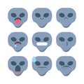 Alien emojis emoticon smilley expression