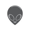 Alien emoticon vector icon isolated on white background Royalty Free Stock Photo