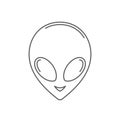 Alien emoticon vector icon isolated on white background Royalty Free Stock Photo