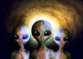 Alien, extraterrestrial or earth invasion from outer space, futuristic fantasy or scifi on a background. Portrait
