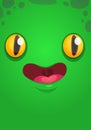 Alien face cartoon creature avatar illustration Royalty Free Stock Photo