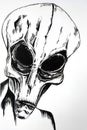 Alien face sketch