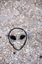 Alien face on the wall of a UFO