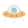 Alien Flat vector icon which can easily modify or edit