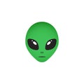 Alien green head isolated on white background Royalty Free Stock Photo