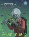 Alien grey playing the violin