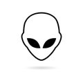 Alien head icon, Extraterrestrial alien face