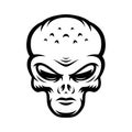 An alien head logo