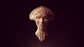 Alien Head Queen Statue Ancient Face Art Sculpture