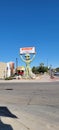 Alien holding the Dunkin and Baskin Robbins sign Roswell New Mexico