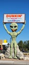 Alien holding the Dunkin and Baskin Robbins sign Roswell New Mexico