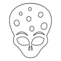 Alien icon, outline style Royalty Free Stock Photo