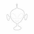 Alien icon in outline style Royalty Free Stock Photo