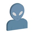 Alien Isometric vector icon which can easily modify or edit