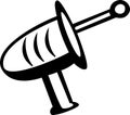 alien laser ray gun vector illustration Royalty Free Stock Photo
