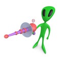 Alien with Lasergun Royalty Free Stock Photo