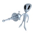 Alien With Lasergun Royalty Free Stock Photo