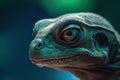 Alien like lizard portrait close up. Generative AI Royalty Free Stock Photo