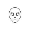 alien line icon. Signs and symbols can be used for web, logo, mobile app, UI, UX