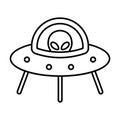 Alien Line Style vector icon which can easily modify or edit