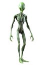 Alien or little green man which is an extra-terrestrial creature often used as a Halloween subject