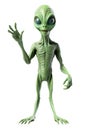 Alien or little green man which is an extra-terrestrial creature often used as a Halloween subject