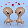 Alien love Royalty Free Stock Photo