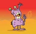 Alien on Mars Royalty Free Stock Photo