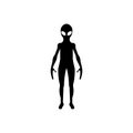 Alien mask black sign icon. Vector illustration eps 10