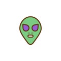 Alien mask filled outline icon Royalty Free Stock Photo