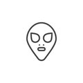 Alien mask outline icon